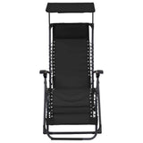 Vidaxl terrasstoelen 2 st inklapbaar textileen zwart