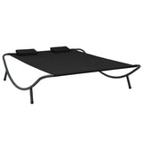 Vidaxl loungebed stof zwart