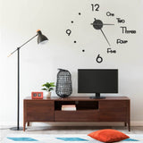 VidaXL 3D-Wanduhr modern XXL 100 cm Schwarz