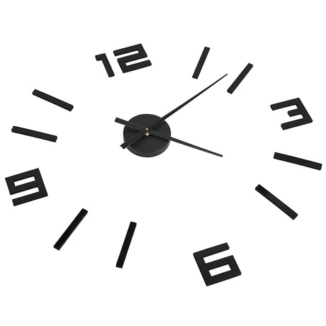 VidaXL 3D-Wanduhr modern XXL 100 cm Schwarz
