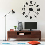 Vidaxl 3D Reloj de pared moderno xxl 100 cm negro