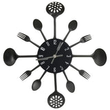 Vidaxl Orologio da parete Giottolo e folgo 40 cm in alluminio nero