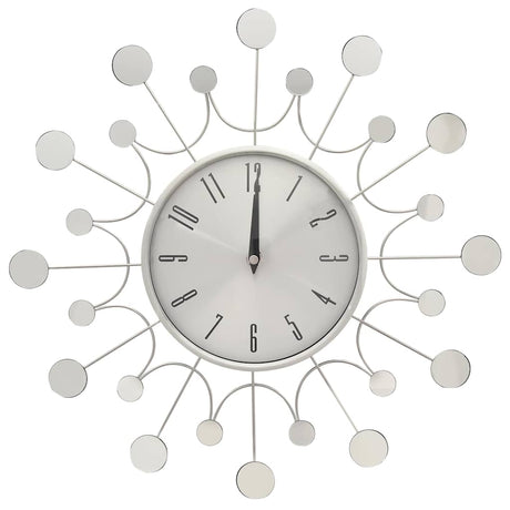 Vidaxl Wanduhr 40 cm Metall Silber gefärbt