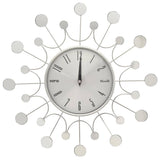 Vidaxl Wanduhr 40 cm Metall Silber gefärbt