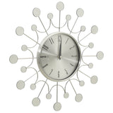 Vidaxl Wanduhr 40 cm Metall Silber gefärbt