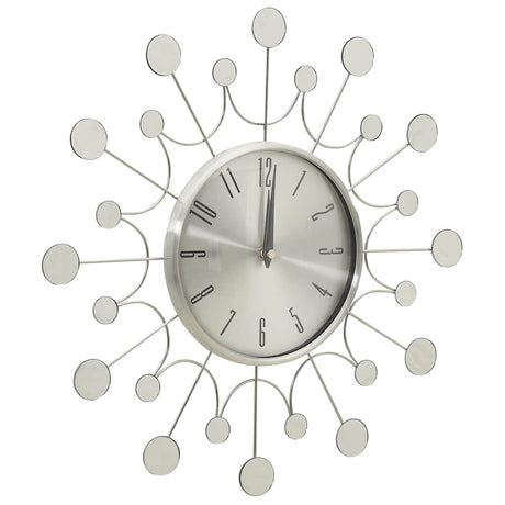 Vidaxl Wanduhr 40 cm Metall Silber gefärbt