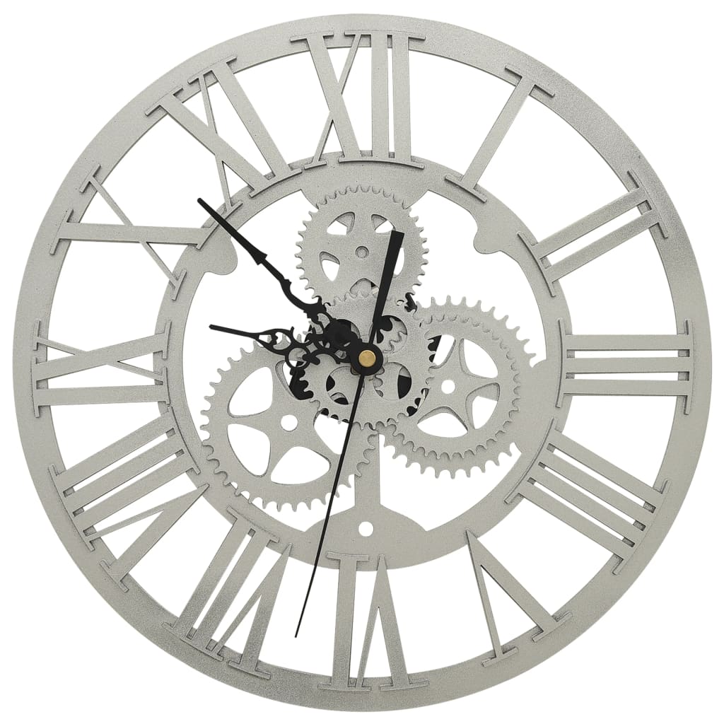 VidaXL Wanduhr 30 cm Acryl silberfarben