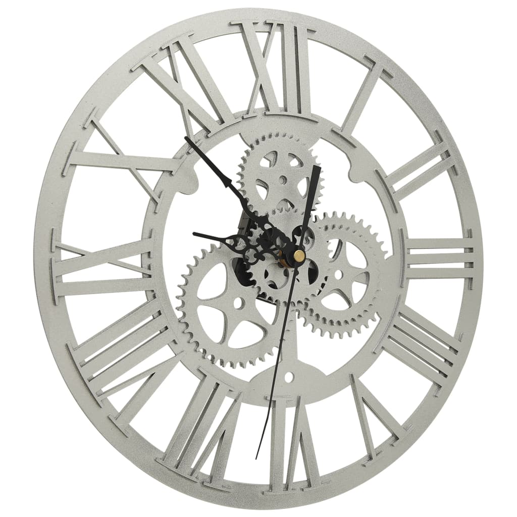 VidaXL Wanduhr 30 cm Acryl silberfarben