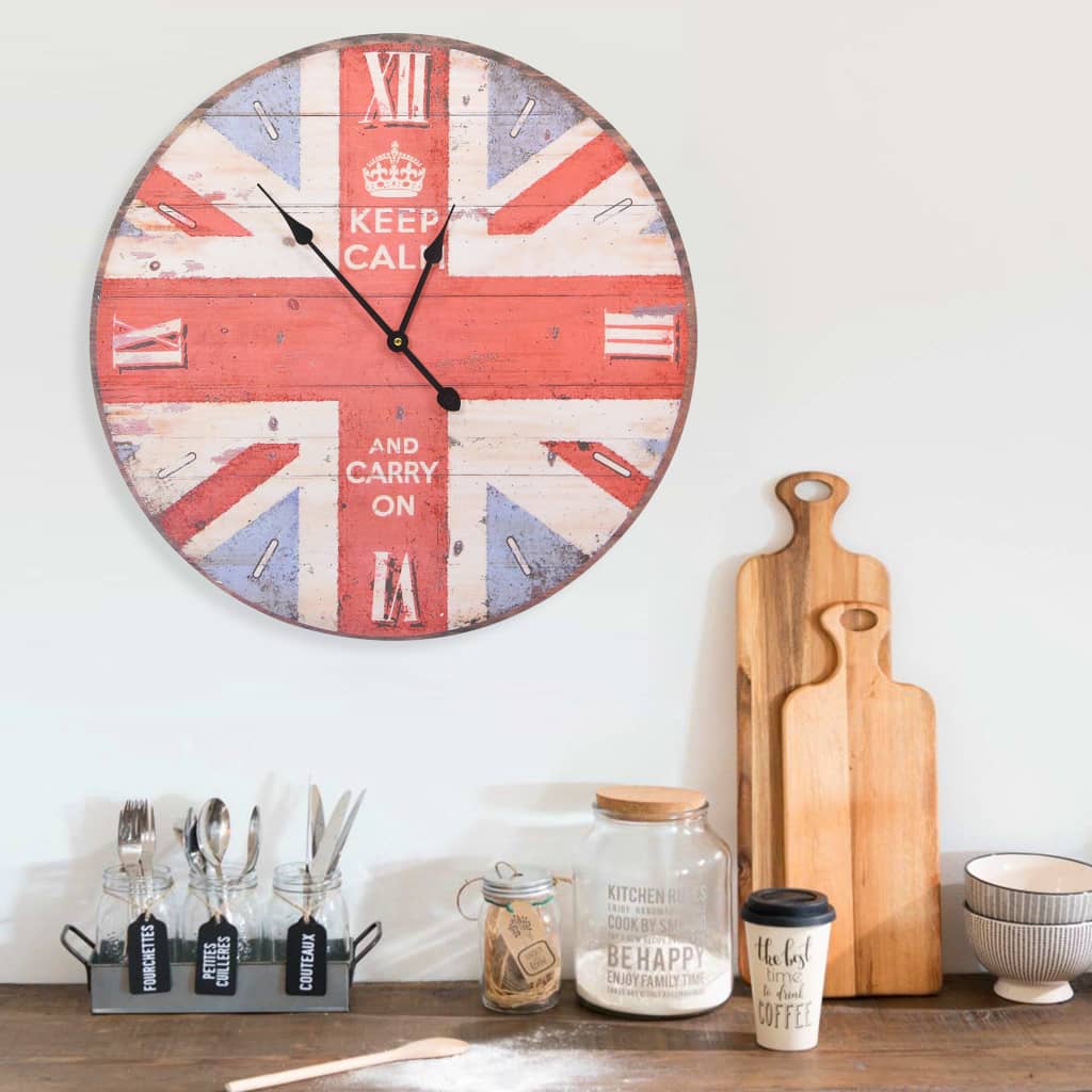 Vidaxl Wall Clock Vintage Style 60 cm UK