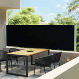 VidaXL Garden screen Extendable 140x600 cm Black