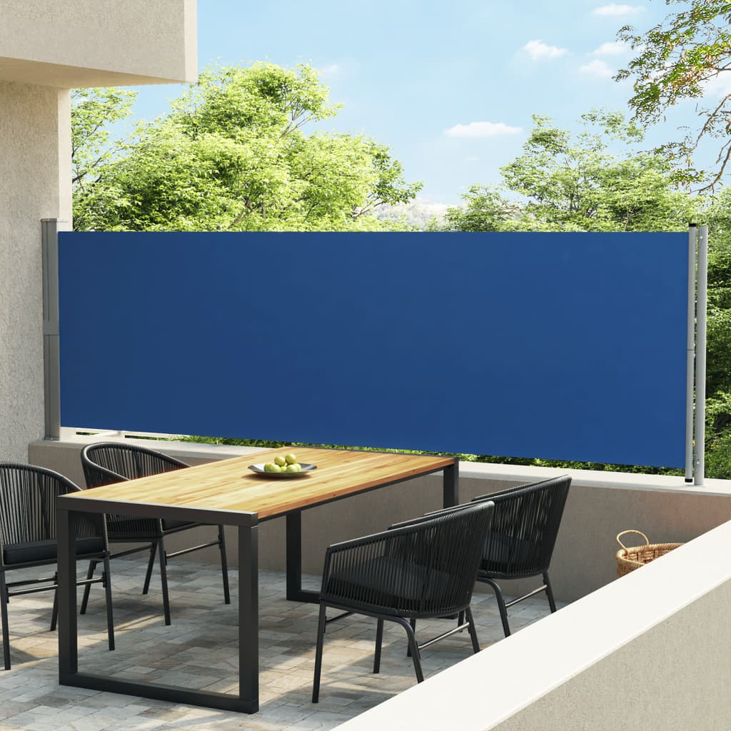 Vidaxl Garden Screen Extendable 140x600 cm blå