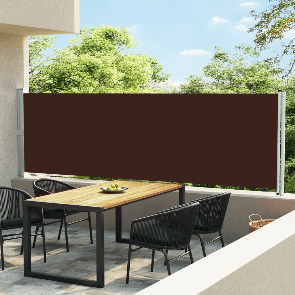 Vidaxl Garden Screen Extendable 140x600 cm Brown