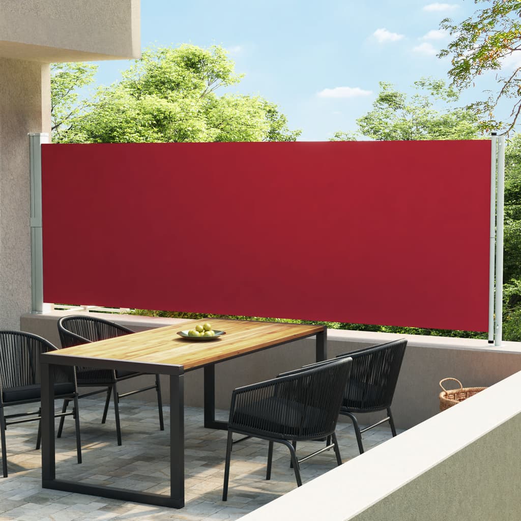 Vidaxl Garden Screen Extendable 600x160 cm röd