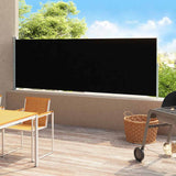 Pantalla de jardín Vidaxl extensible 180x500 cm Negro