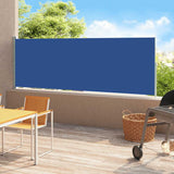 Pantalla de jardín Vidaxl extensible 180x500 cm azul