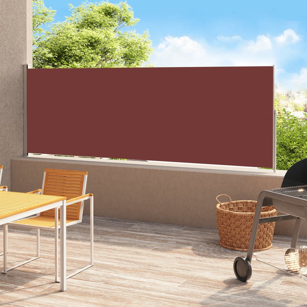 Vidaxl Garden Screen Extendable 200x500 cm Brown