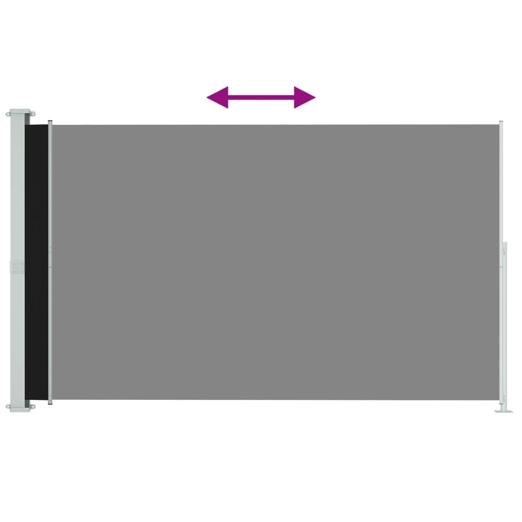 Vidaxl Garden Screen Extendable 220x300 cm svart