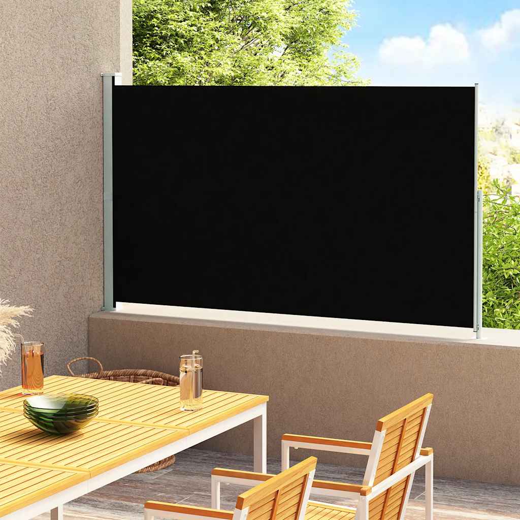 Vidaxl Garden Screen Extendable 220x300 cm svart