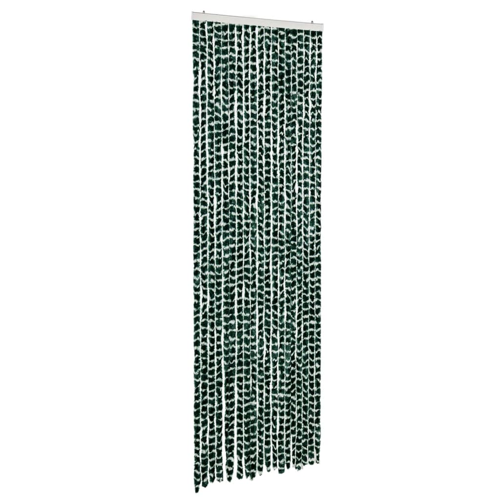 Vidaxl Fly Cundain 56x185 cm Chenille Green and White