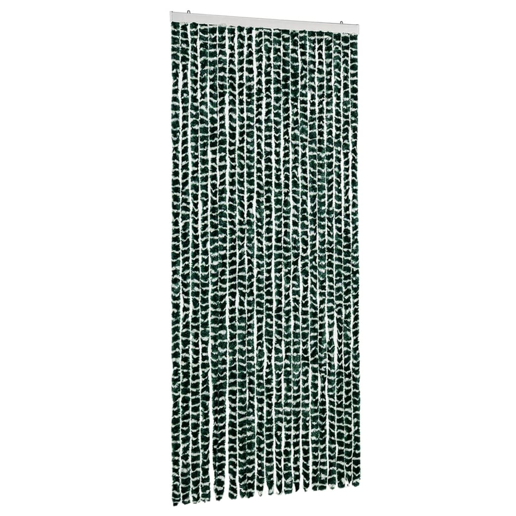 Vidaxl muha zavesa 90x220 cm Chenille Green and White