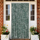 Vidaxl muha zavesa 90x220 cm Chenille Green and White