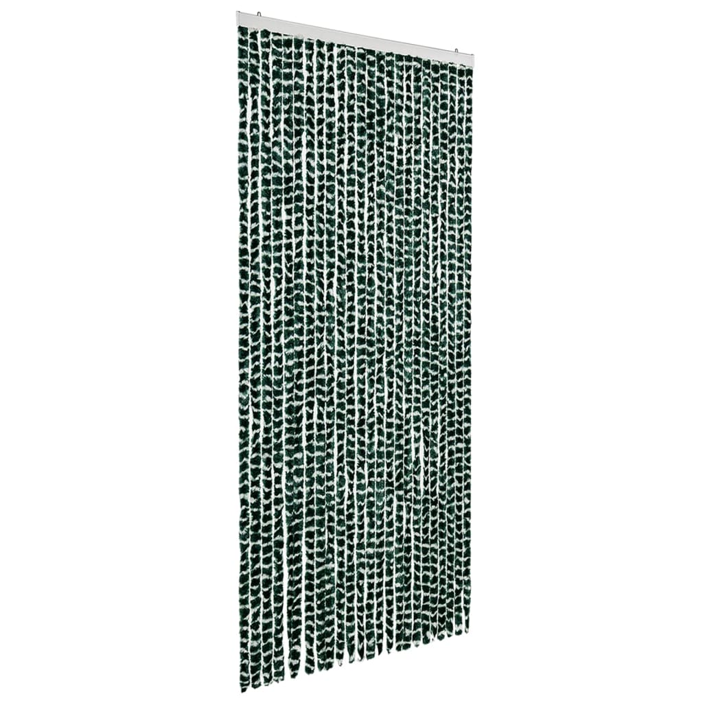 Vidaxl muha zavesa 100x220 cm Chenille Green and White