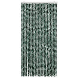 Vidaxl Fly Vorhang 100x220 cm Chenille grün und weiß