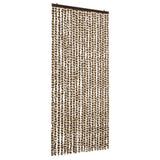 Vidaxl Fly Vorhang 90x220 cm Chenille Beige und Brown