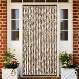 Vidaxl Fly Vorhang 90x220 cm Chenille Beige und Brown