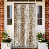 Vidaxl Fly Vorhang 100x220 cm Chenille Beige und Braun