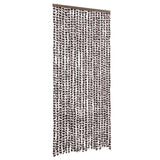 Vidaxl Fly Vorhang 90x220 cm Chenille Brown und Weiß