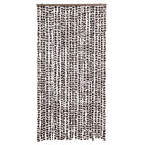 Vidaxl Fly Cundain 100x220 cm Chenille Brown and White