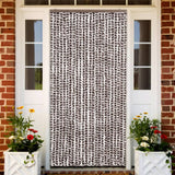 Vidaxl Fly Cundain 100x220 cm Chenille Brown and White