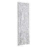 Vidaxl Fly Vorhang 56x185 cm Chenille hell und dunkelgrau