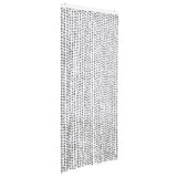 Vidaxl Fly Vorhang 100x220 cm Chenille hell und dunkelgrau