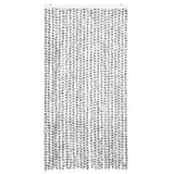 Vidaxl Fly Vorhang 100x220 cm Chenille hell und dunkelgrau