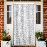 Vidaxl Fly Vorhang 100x220 cm Chenille hell und dunkelgrau
