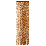 Vidaxl Fly Vorhang 56x185 cm Chenille Ocker und Weiß