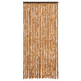 Vidaxl Fly Vorhang 90x220 cm Chenille Ocker und Weiß