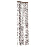 Vidaxl Fly Vorhang 56x185 cm Chenille Taupe und Weiß
