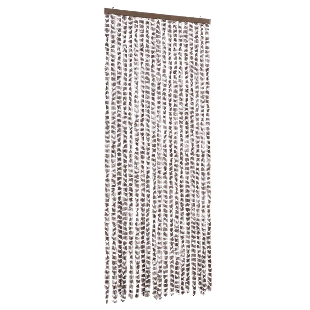 Vidaxl Fly Cundain 56x185 cm Chenille Taupe a bílá