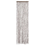 Vidaxl Fly Vorhang 56x185 cm Chenille Taupe und Weiß