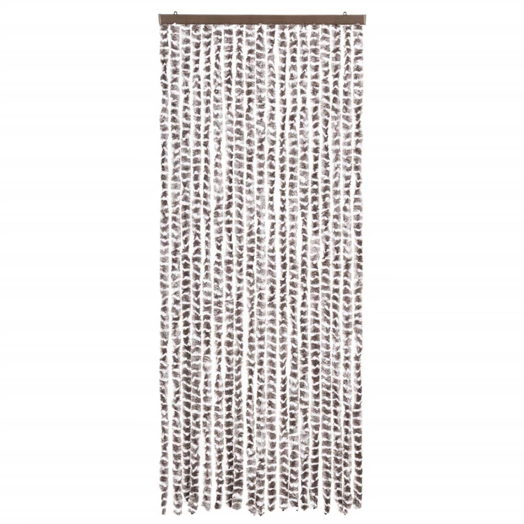 Vidaxl Fly Cundain 56x185 cm Chenille Taupe a bílá