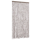 Vidaxl muha zavesa 100x220 cm chenille taupe in bela