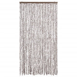 Vidaxl Fly Vorhang 100x220 cm Chenille Taupe und Weiß