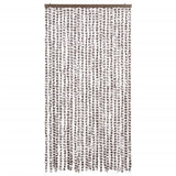 Vidaxl muha zavesa 100x220 cm chenille taupe in bela