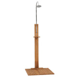 Vidaxx Außendusche 75x75x210 cm massives Teakholz