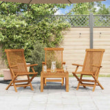 Vidaxl tuinstoelen 3 st massief teakhout