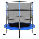 Vidaxl trampolin med säkerhetsnät runt 140x160 cm blått