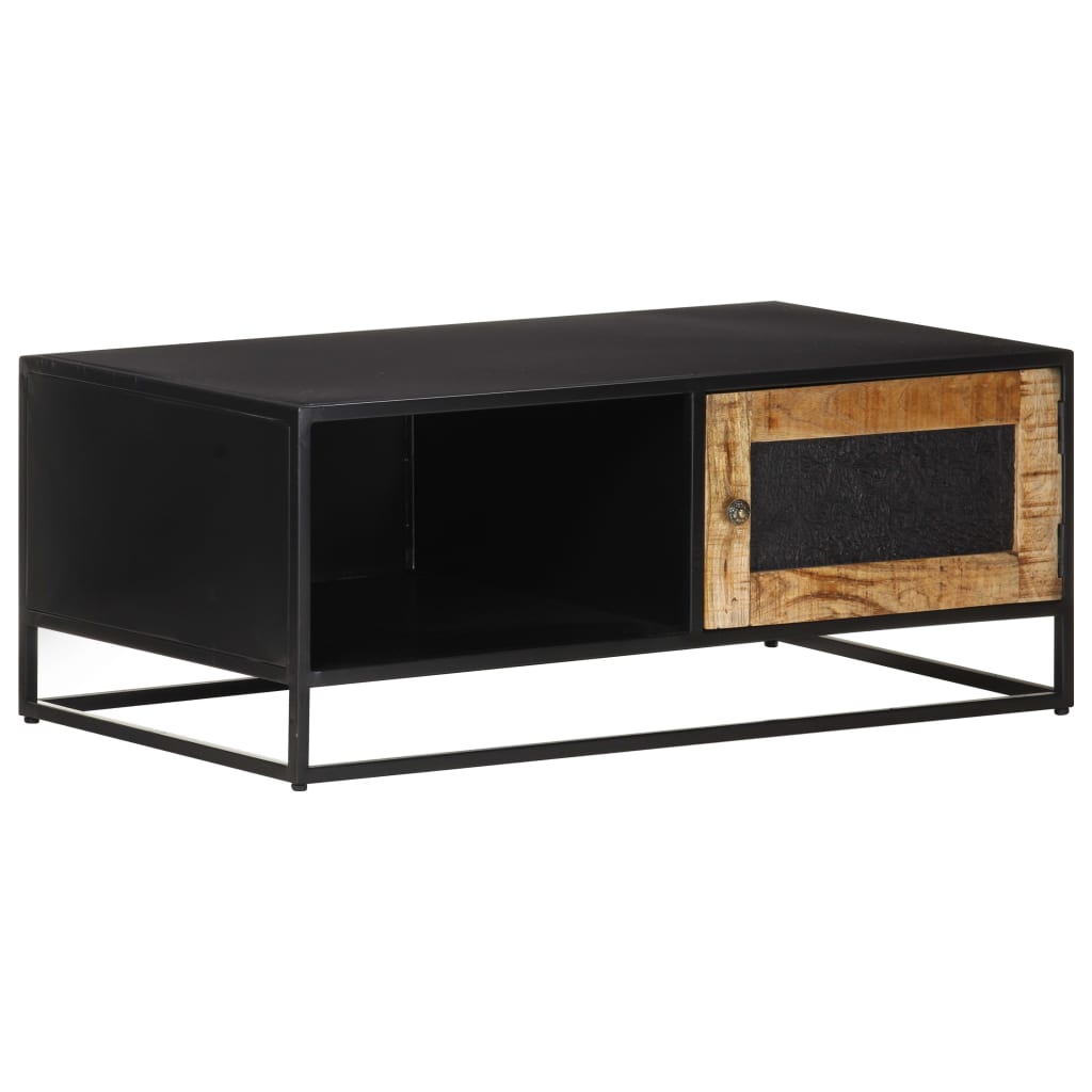Vidaxl salontafel 90x50x35 cm ruw mangohout
